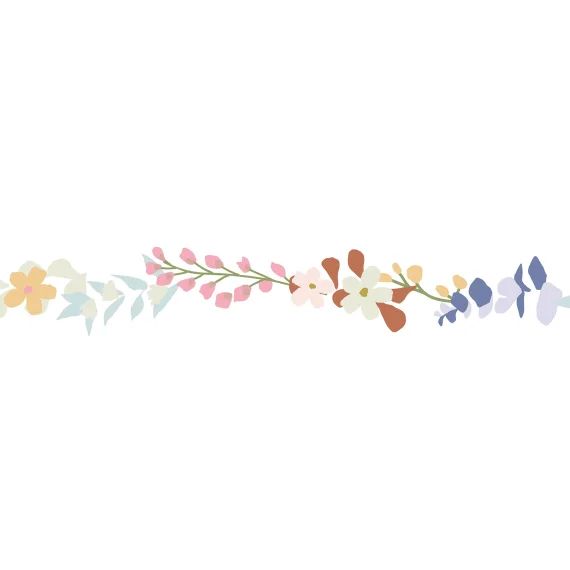 Frise adhésive fleur Liv (5 m)