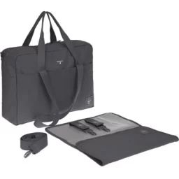 Sac à langer à anses en coton bio Green Label Anthracite