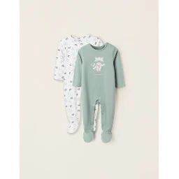 Lot De 2 Grenouillères En Coton Multicolore