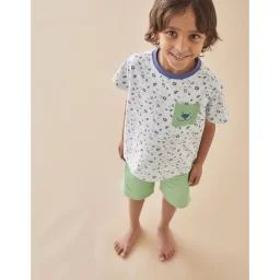 Pyjama 2 pièces en jersey vert