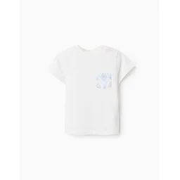 T-shirt De Coton Avec Poche Blanc