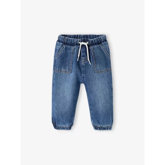 Pantalon en denim bébé coupe jogging stone