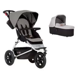 Poussette Mountain Buggy Urban Jungle + Nacelle Plus – Silver
