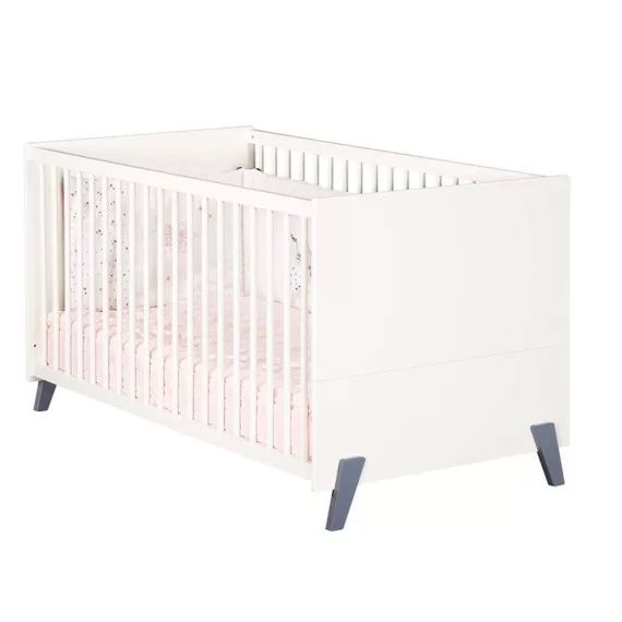 Lit évolutif 140×70 – Little Big Bed en bois blanc blanc