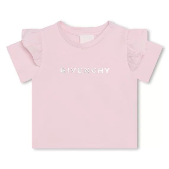T-shirt manches volantées Fille Rose