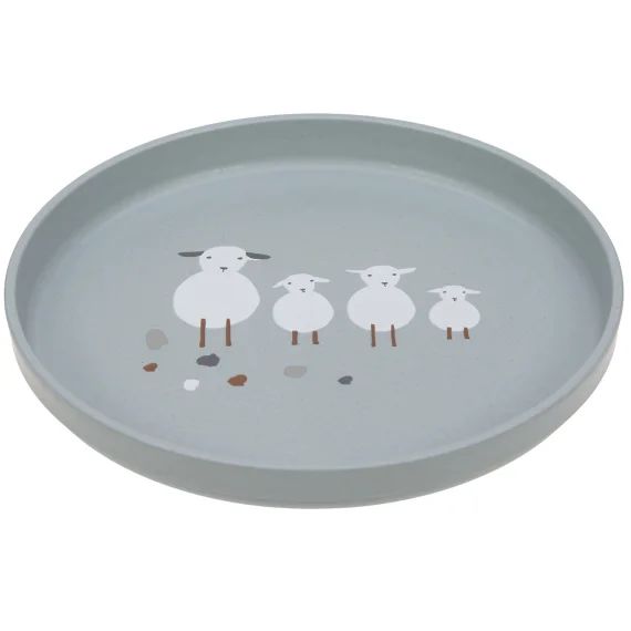 Assiette plate Tiny Farmer mouton et oie bleue
