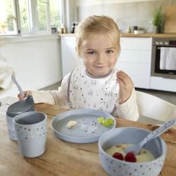 Assiette plate Tiny Farmer mouton et oie bleue