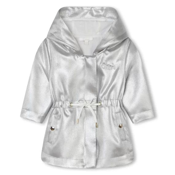 Coupe-vent brodé étoiles Fille Argent