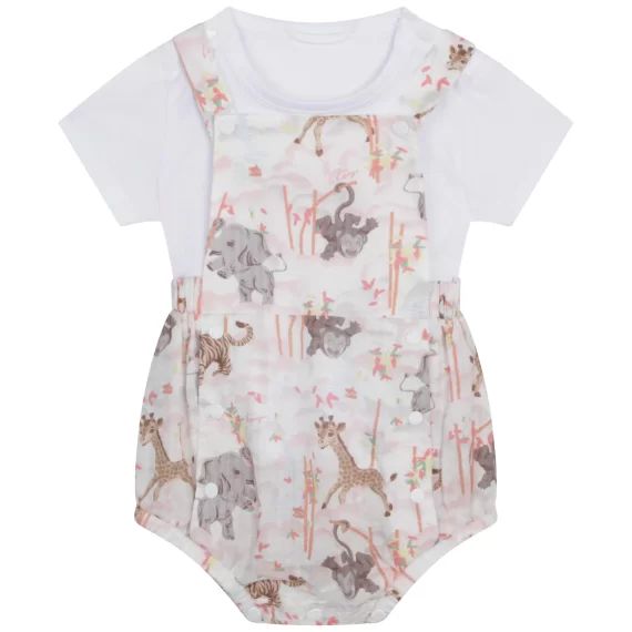Ensemble combinaison et T-shirt Fille Blanc