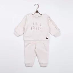 Pantalon de jogging velours Fille Rose