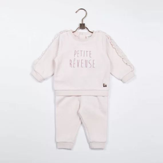 Pantalon de jogging velours Fille Rose