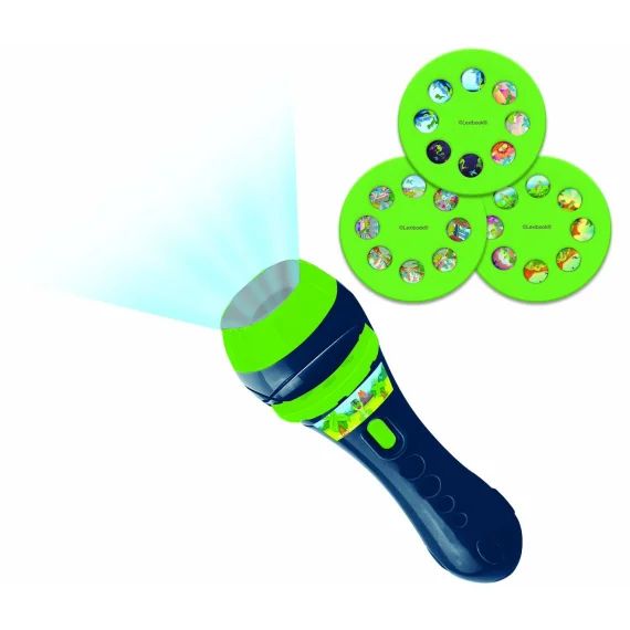 Projecteur À Histoires Et Lampe Torche Dinosaure Vert