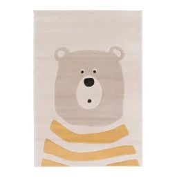 Tapis Enfant Doux Et Confortable Teddy Jaune