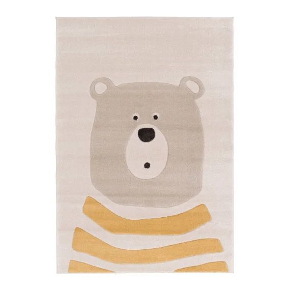 Tapis Enfant Doux Et Confortable Teddy Jaune