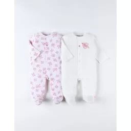 Set De 2 Pyjamas Dors-bien En Jersey Rose