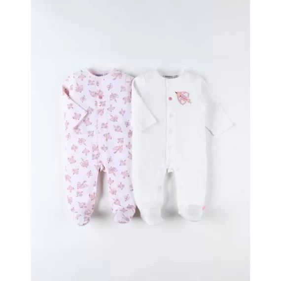 Set De 2 Pyjamas Dors-bien En Jersey Rose