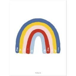 Affiche arc-en-ciel Let&rsquo;s play Brooklyn (30 x 40 cm)