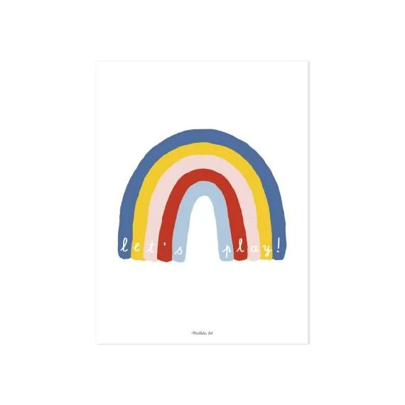 Affiche arc-en-ciel Let&rsquo;s play Brooklyn (30 x 40 cm)
