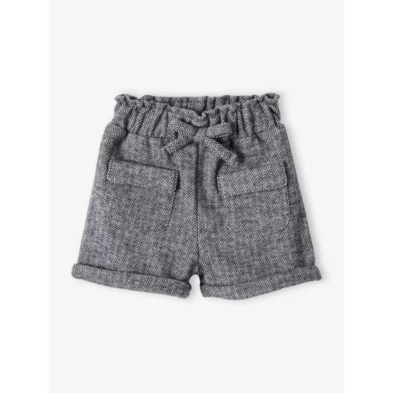 Short en flanelle bébé anthracite