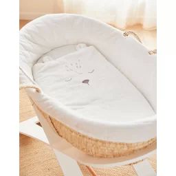 Couffin en Veloudoux® Babou & Kendi – NOUKIE&rsquo;S – Couffin en Veloudoux – Polyester – Blanc – Mixte blanc