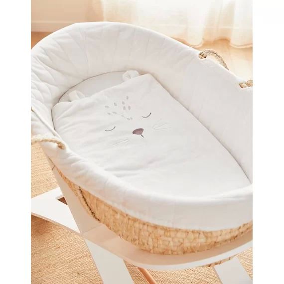 Couffin en Veloudoux® Babou & Kendi – NOUKIE&rsquo;S – Couffin en Veloudoux – Polyester – Blanc – Mixte blanc