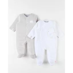 Ensemble De 2 Dors-bien En Velours Beige