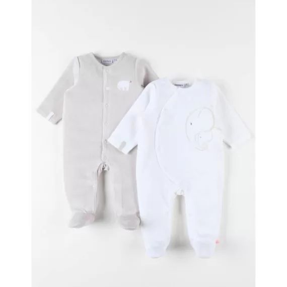 Ensemble De 2 Dors-bien En Velours Beige