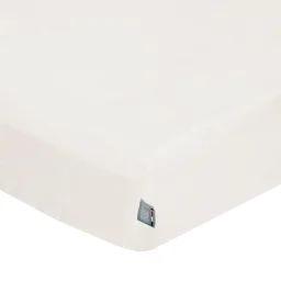 Drap Housse En Gaze De Coton À Carreaux Écru