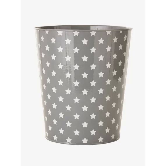 Corbeille métal Etoiles gris