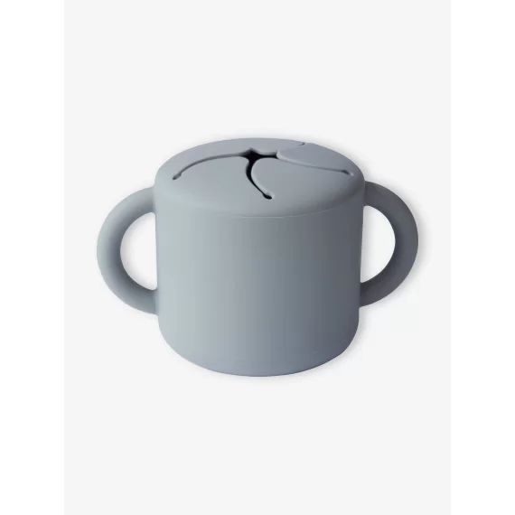 Tasse à goûter MUSHIE en silicone gris
