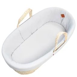 Habillage De Couffin En Gaze De Coton Jeanne Gris Clair