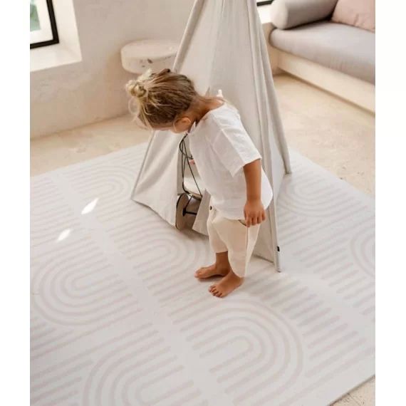 Tapis De Jeu Prettier Puzzle Toddlekind Beige – Taille 120x180cm – Mousse Eco-responsable Eva Beige