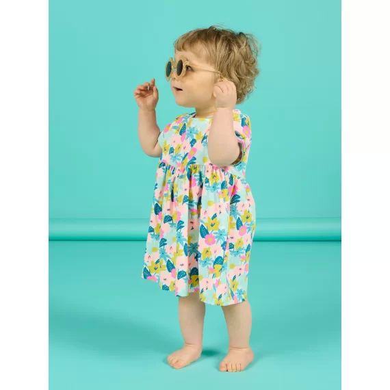 Robe Blanche À Imprimé Fleuri Bébé Fille