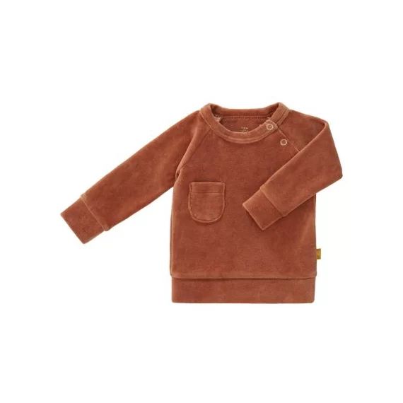 Sweat de pyjama en velours bio Copper (0-3 mois : 50 à 60 cm)
