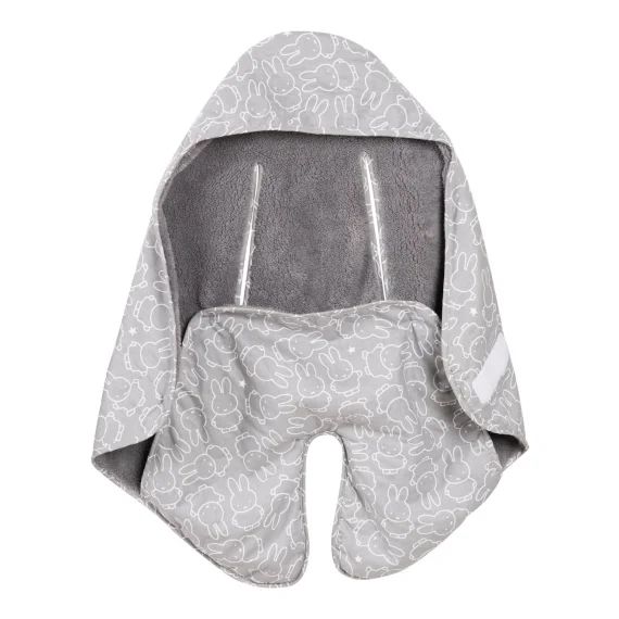 Couverture Enveloppante Hiver Pour Siège Auto Et Poussette Miffy® Gris / Motif Blanc