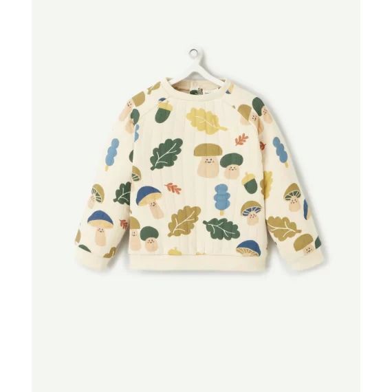 Sweat bébé garçon en rembourrage recyclé imprimé forestier