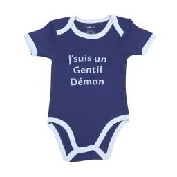 Body Manches Courtes Trois Kilos Sept – Bleu Bleu