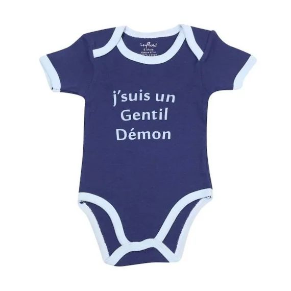 Body Manches Courtes Trois Kilos Sept – Bleu Bleu
