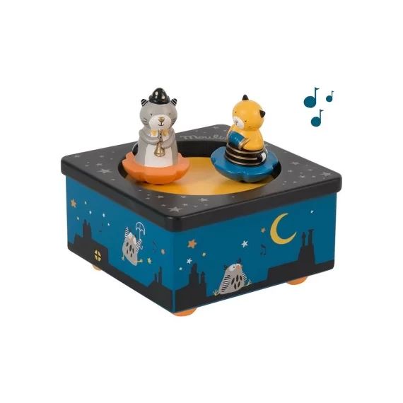 Boîte à musique magnétique chat Les Moustaches