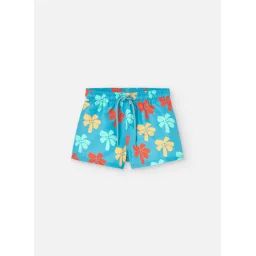 Maillot De Bain Imprimé Avec Cordon De Réglage Bleu
