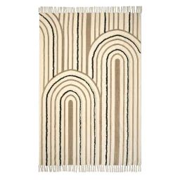Tapis Tufté En Coton Lavable À La Machine Alban Marron