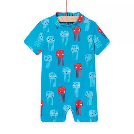Combinaison Bleu De Bain À Imprimé Méduse Bébé Garçon
