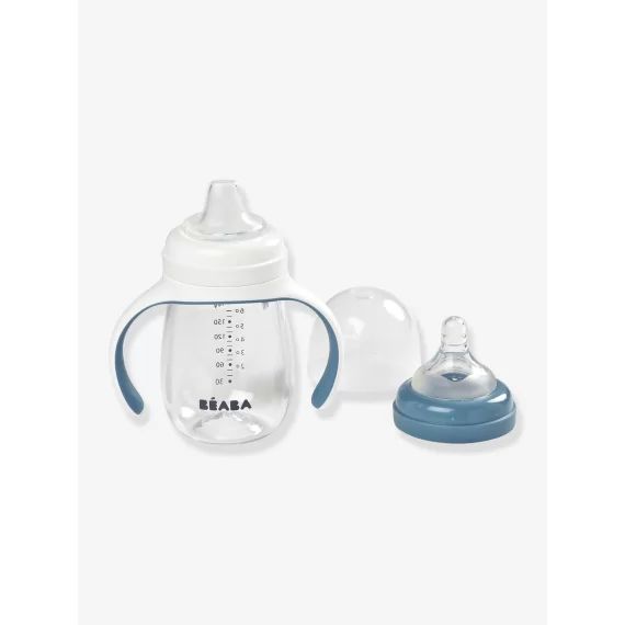 Biberon d&rsquo;apprentissage 2 en 1 (210 ml) BEABA bleu