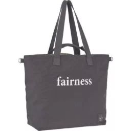 Sac à langer à anses Green Label en coton bio Statement anthracite