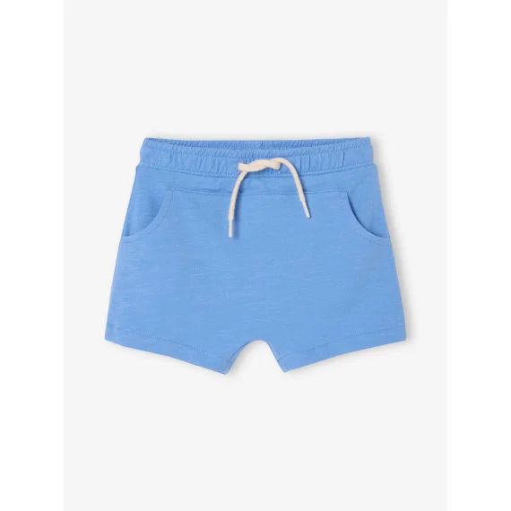 Bermuda bébé garçon en molleton bleu