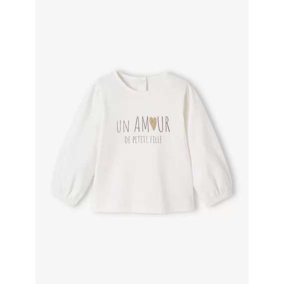 T-shirt personnalisable bébé écru