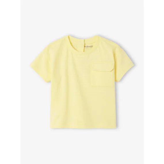 T-shirt bébé manches courtes jaune fluo