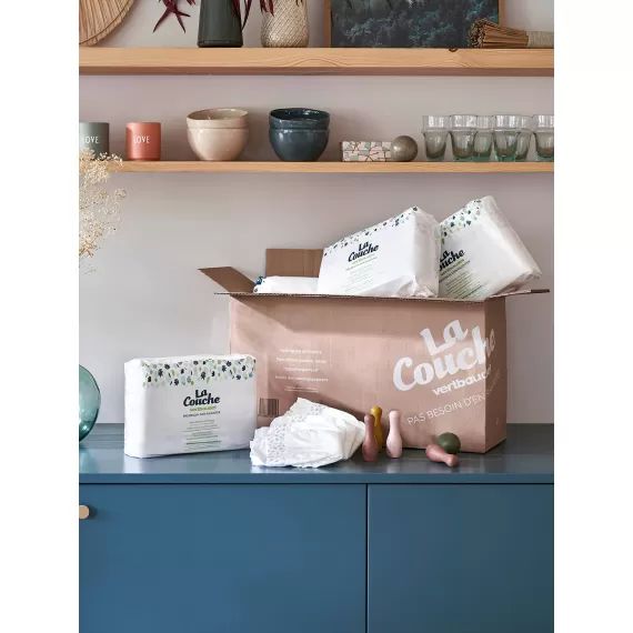 Box de 8 paquets de 27 couches T1 (de 2 à 5 kgs) VERTBAUDET blanc