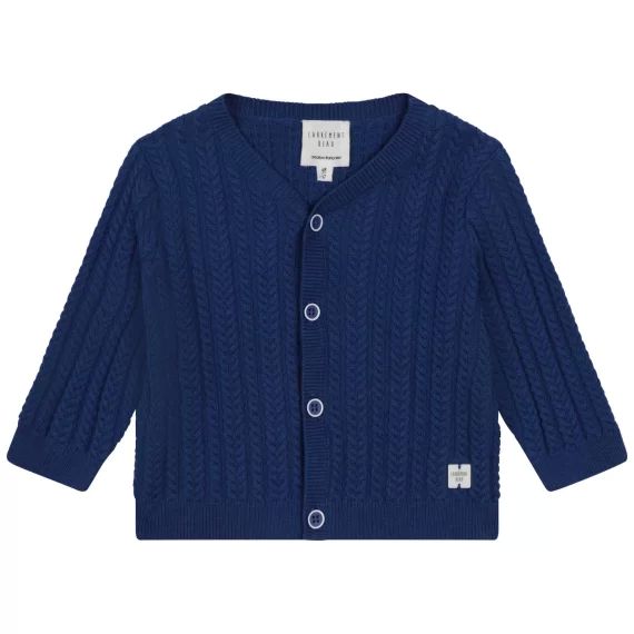 Cardigan en tricot Garçon Bleu