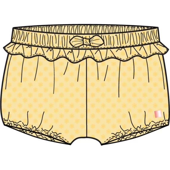 Short en broderie anglaise Fille Jaune